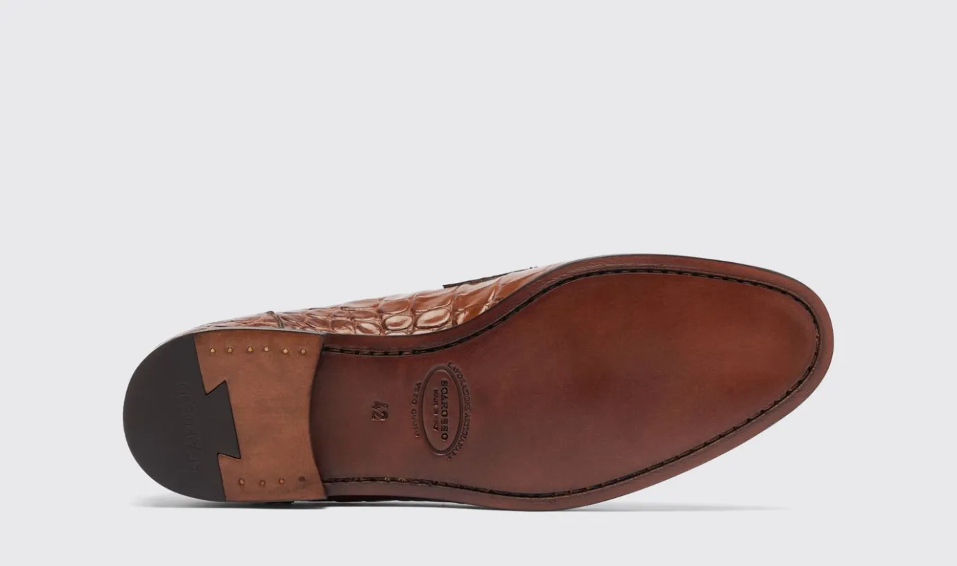 Manner Scarosso Alessandro Brown Kroko