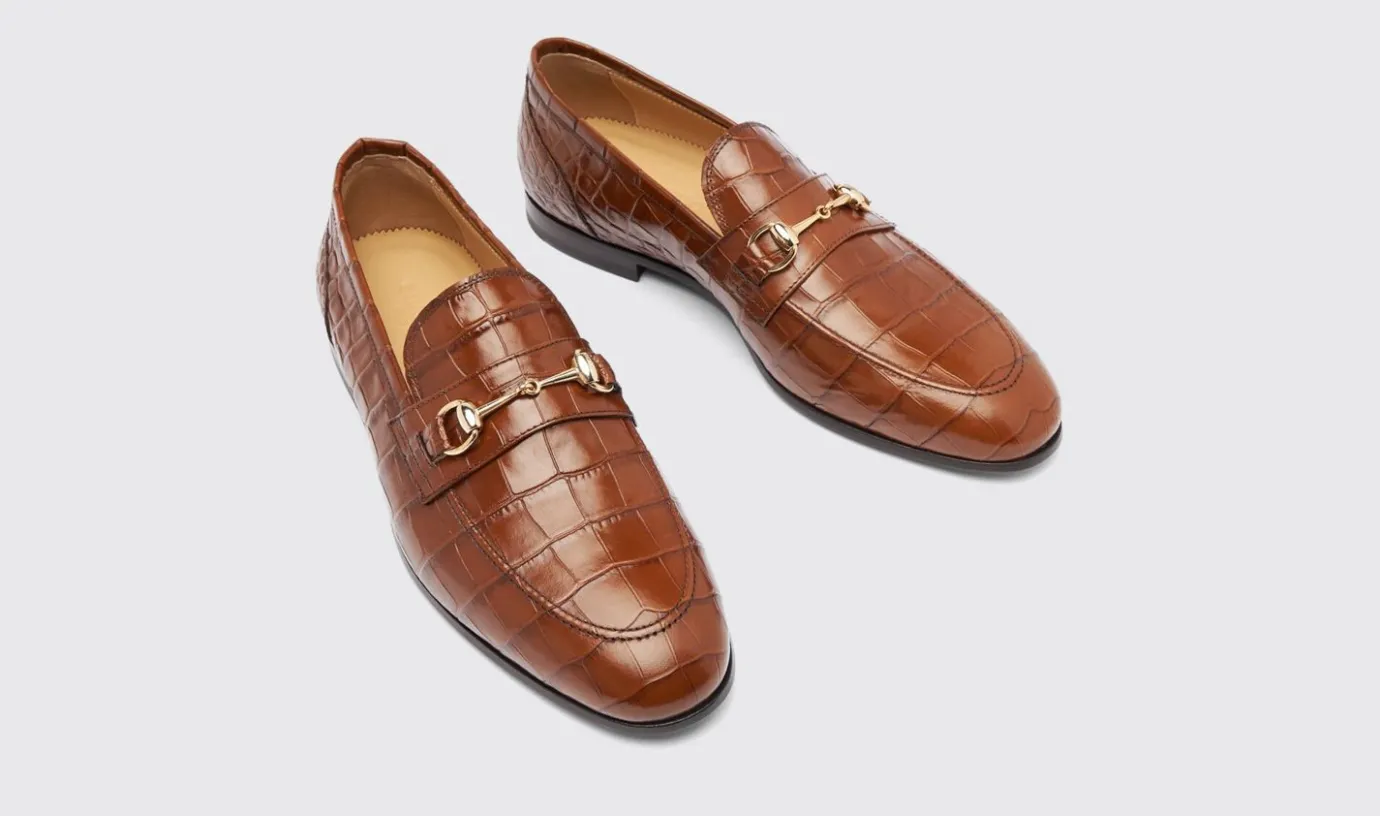 Manner Scarosso Alessandro Brown Kroko