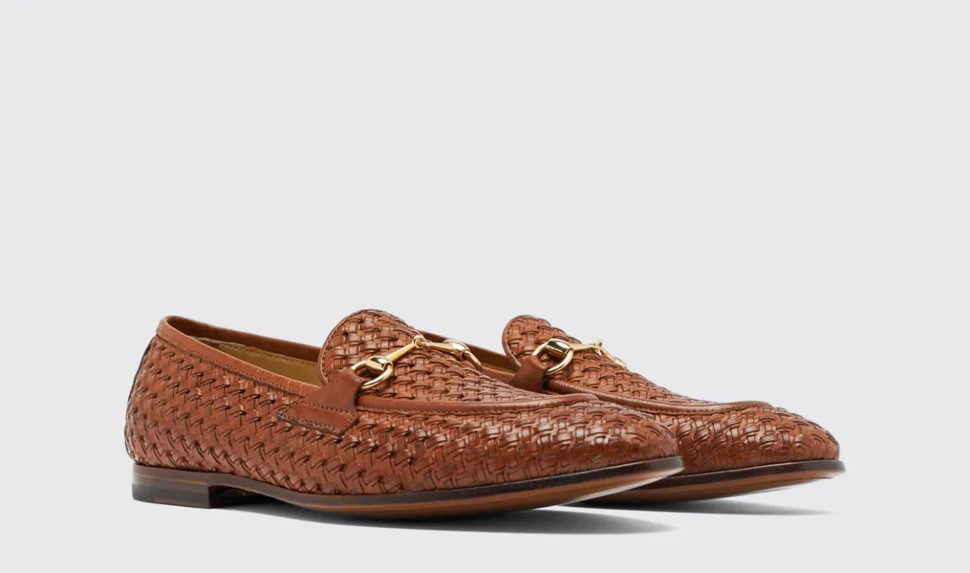 Manner Scarosso Alessandro Cognac Gewebt