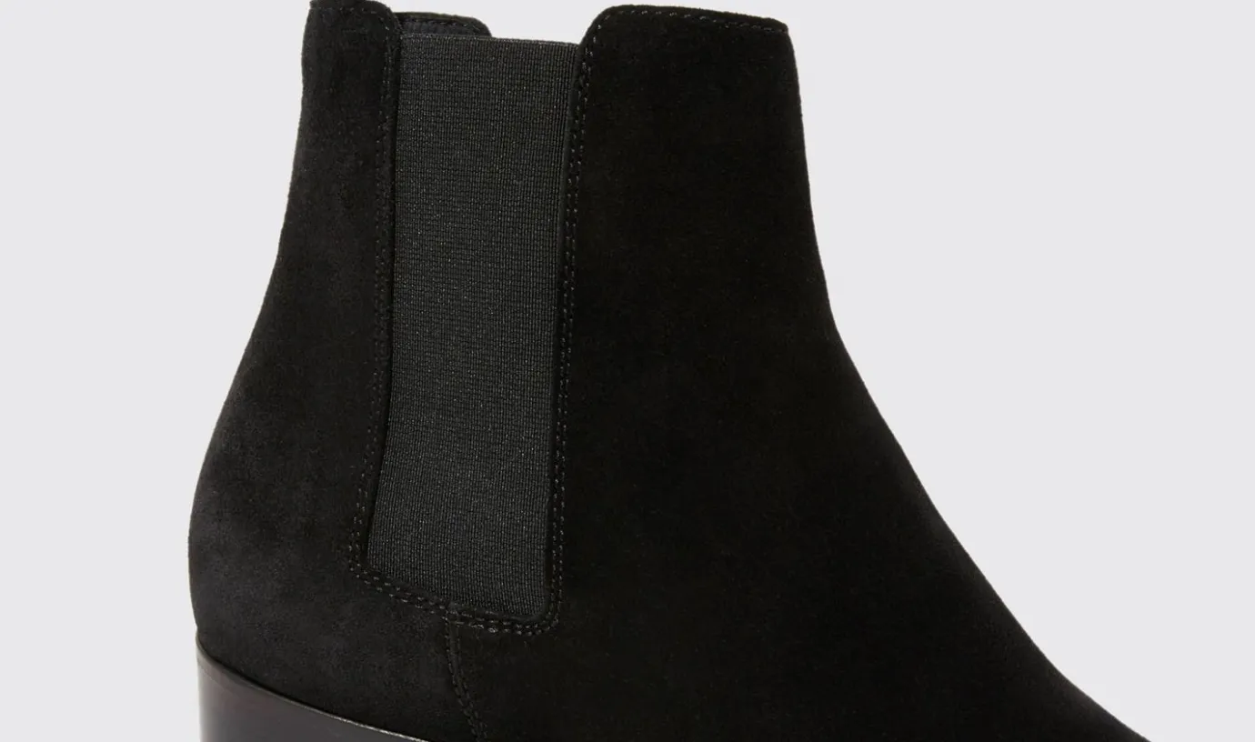 Manner Scarosso Axel Schwarzes Wildleder