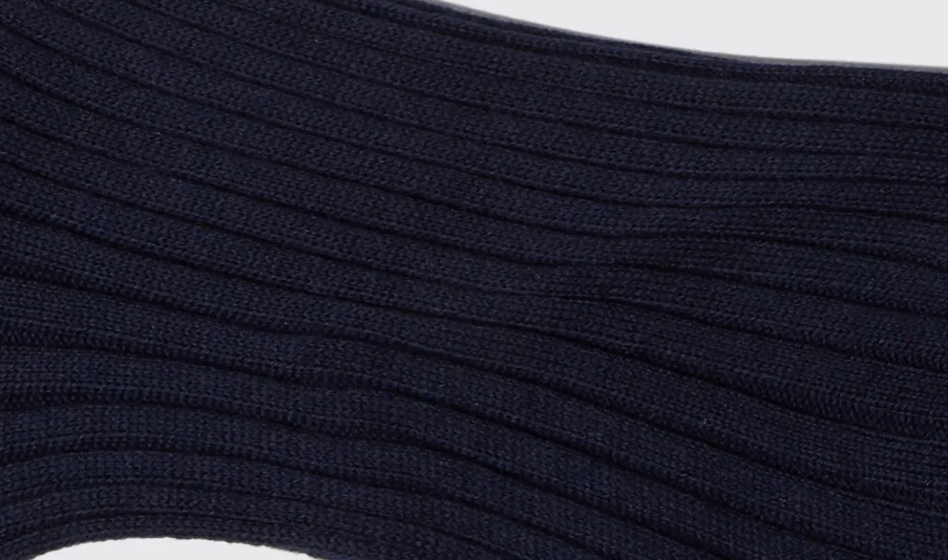 Frauen Scarosso Blaue Baumwoll-Sockchen