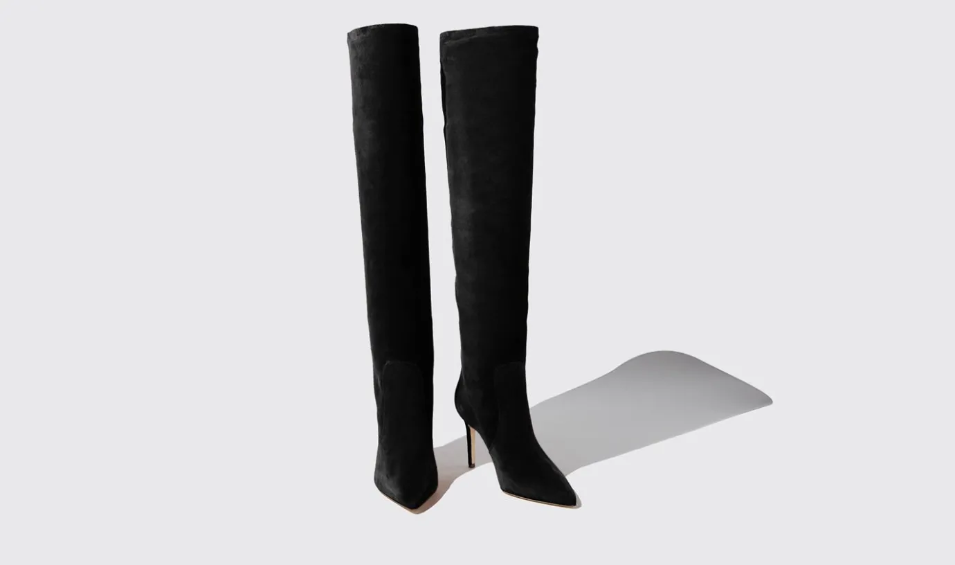 Frauen Scarosso Carra Schwarzes Wildleder