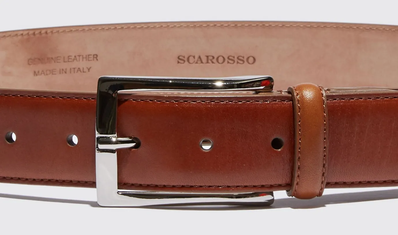 Manner Scarosso Cintura Cognac Classica