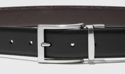 Manner Scarosso Cintura Reversibile Mista Nera/Marrone