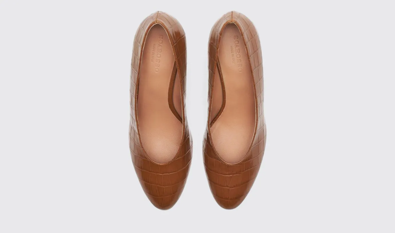 Frauen Scarosso Deva Cognac Croco