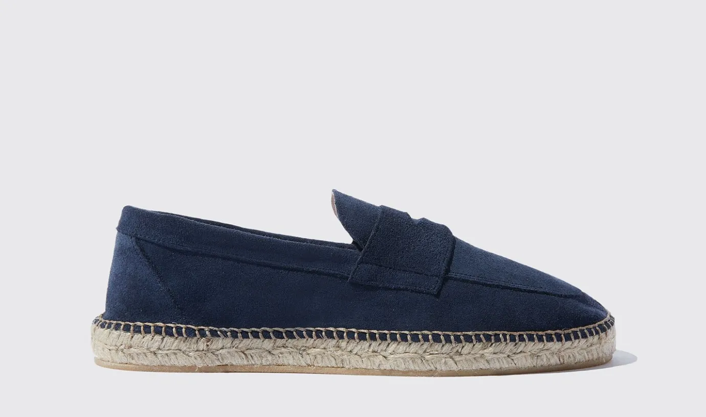 Manner Scarosso Diego Blaues Wildleder