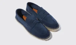 Manner Scarosso Diego Blaues Wildleder