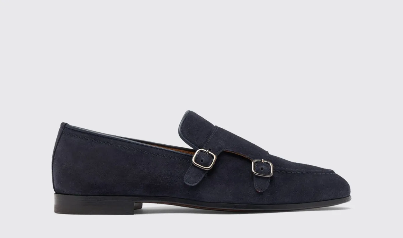 Manner Scarosso Ernesto Blaues Wildleder