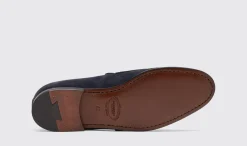 Manner Scarosso Ernesto Blaues Wildleder