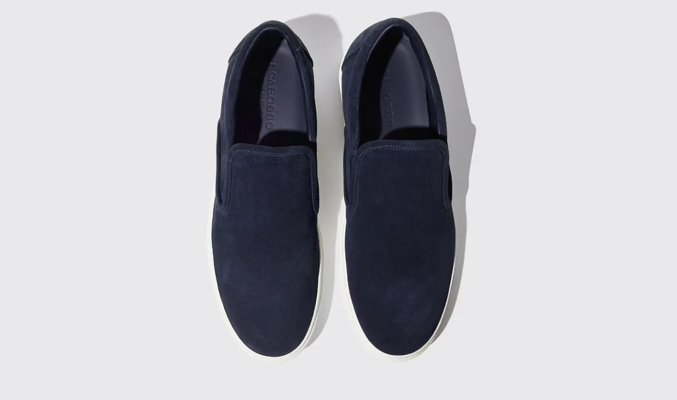 Manner Scarosso Filippo Blu Scamosciato