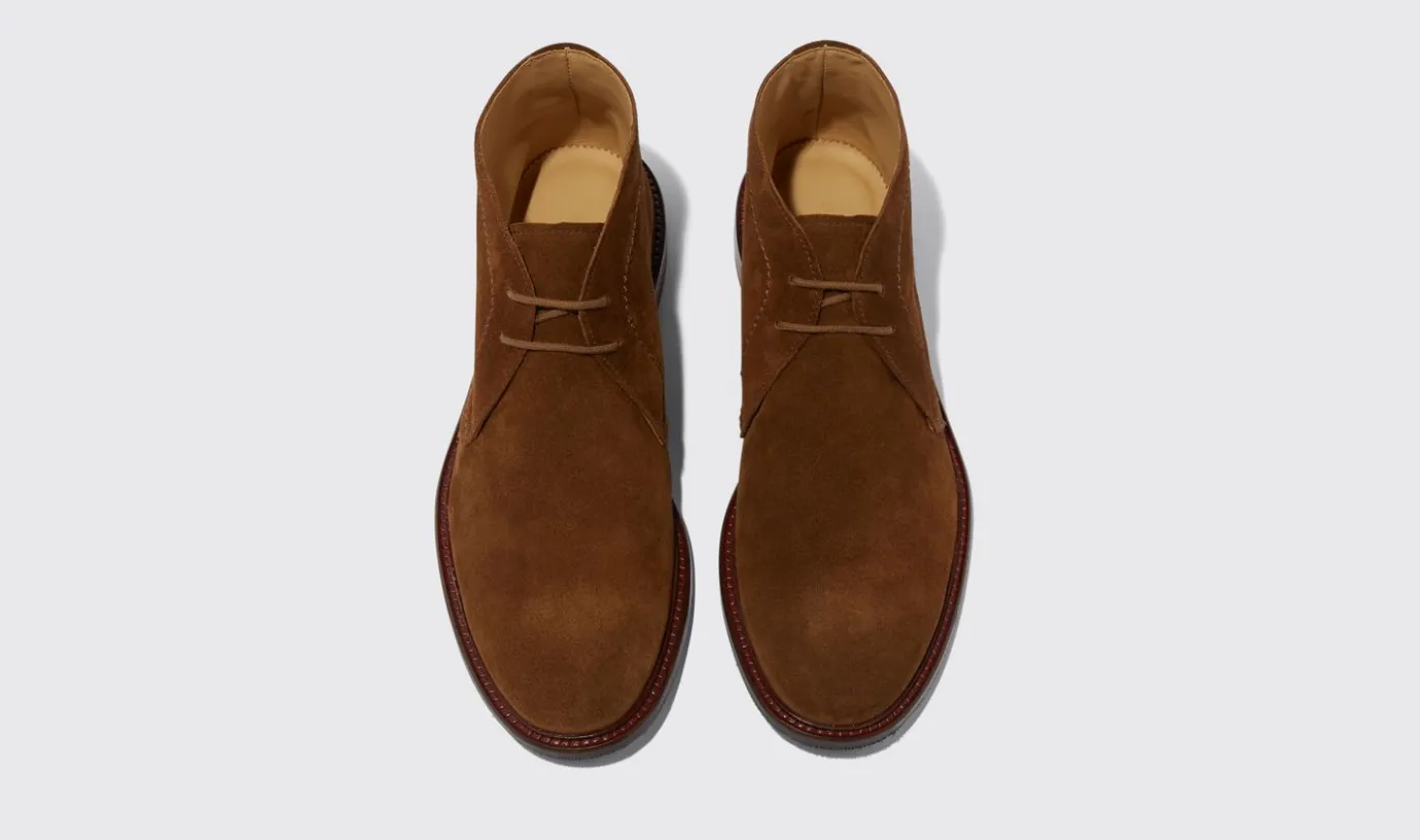 Manner Scarosso Gary Tobacco Wildleder
