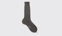 Manner Scarosso Graue Wadensocken Aus Baumwolle