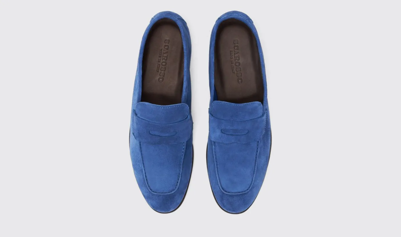 Manner Scarosso Gregory-Blaues Wildleder