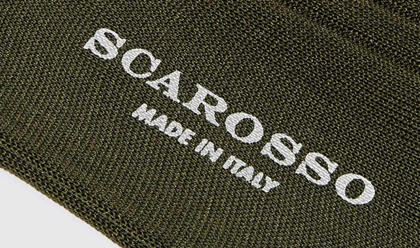 Manner Scarosso Grune Wadensocken Aus Baumwolle