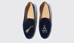 Manner Scarosso Jay Blue Velvet