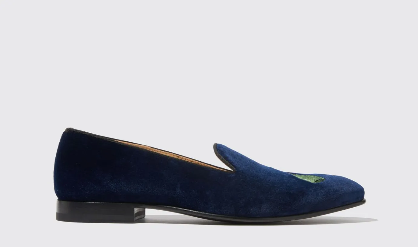 Manner Scarosso Jay Blue Velvet
