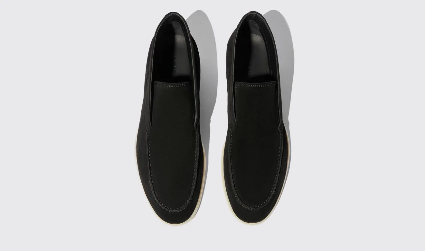 Manner Scarosso Leonardo Black Wildleder Edit