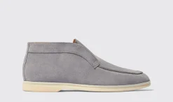 Manner Scarosso Leonardo Graues Wildleder