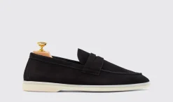 Manner Scarosso Luciano Black Wildleder Edit