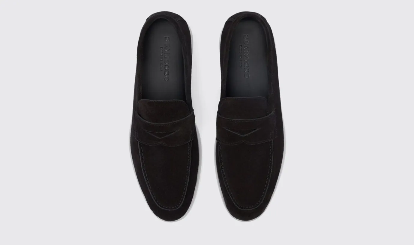 Manner Scarosso Luciano Black Wildleder Edit