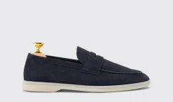 Manner Scarosso Luciano-Blaues Wildleder