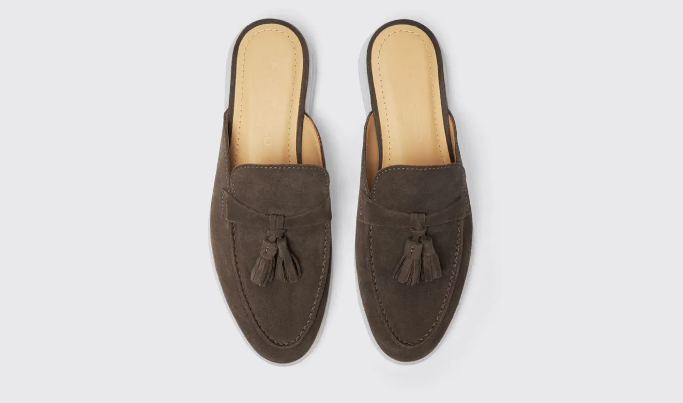 Frauen Scarosso Lucrezia Deep Taupe Wildleder