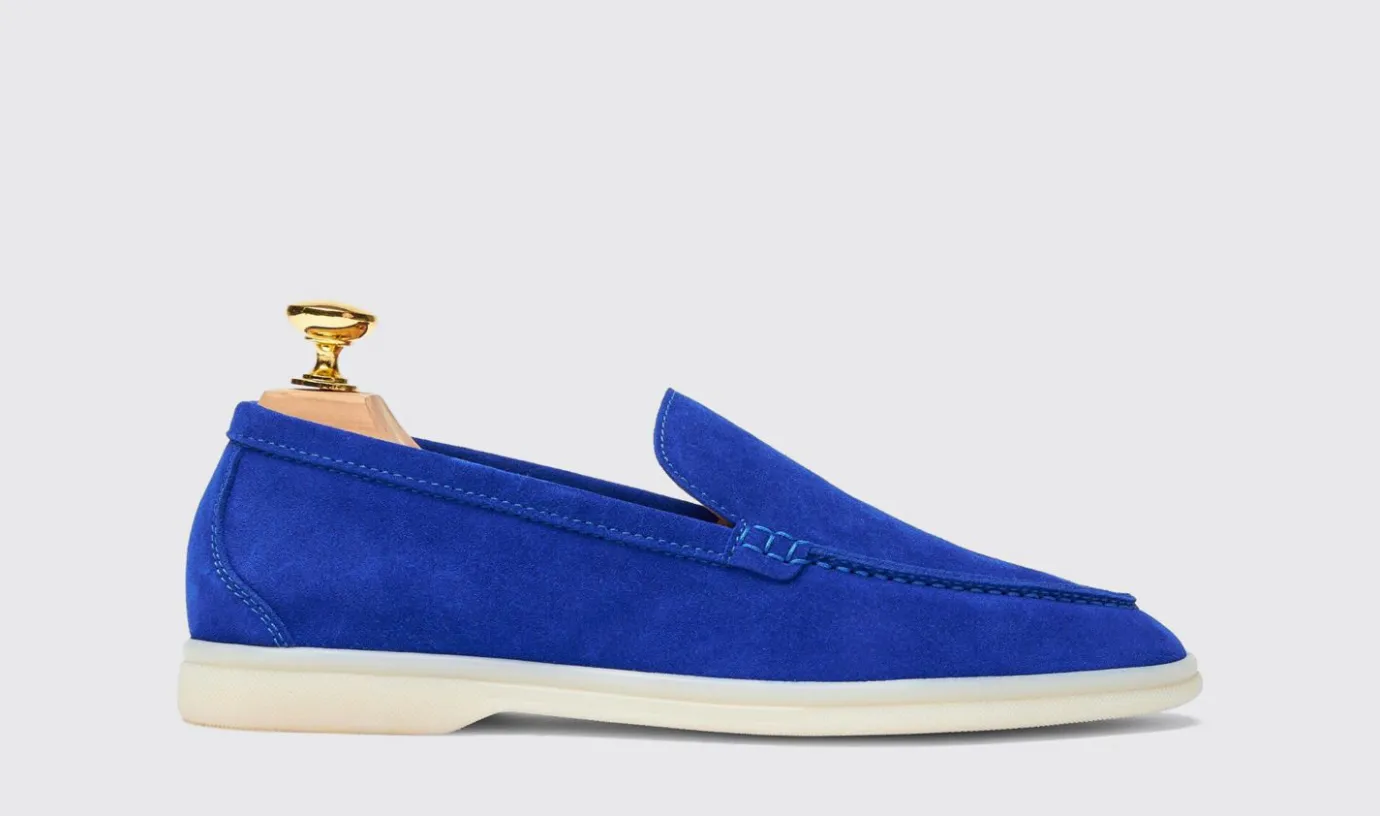 Frauen Scarosso Ludovica Electric Blue Wildleder