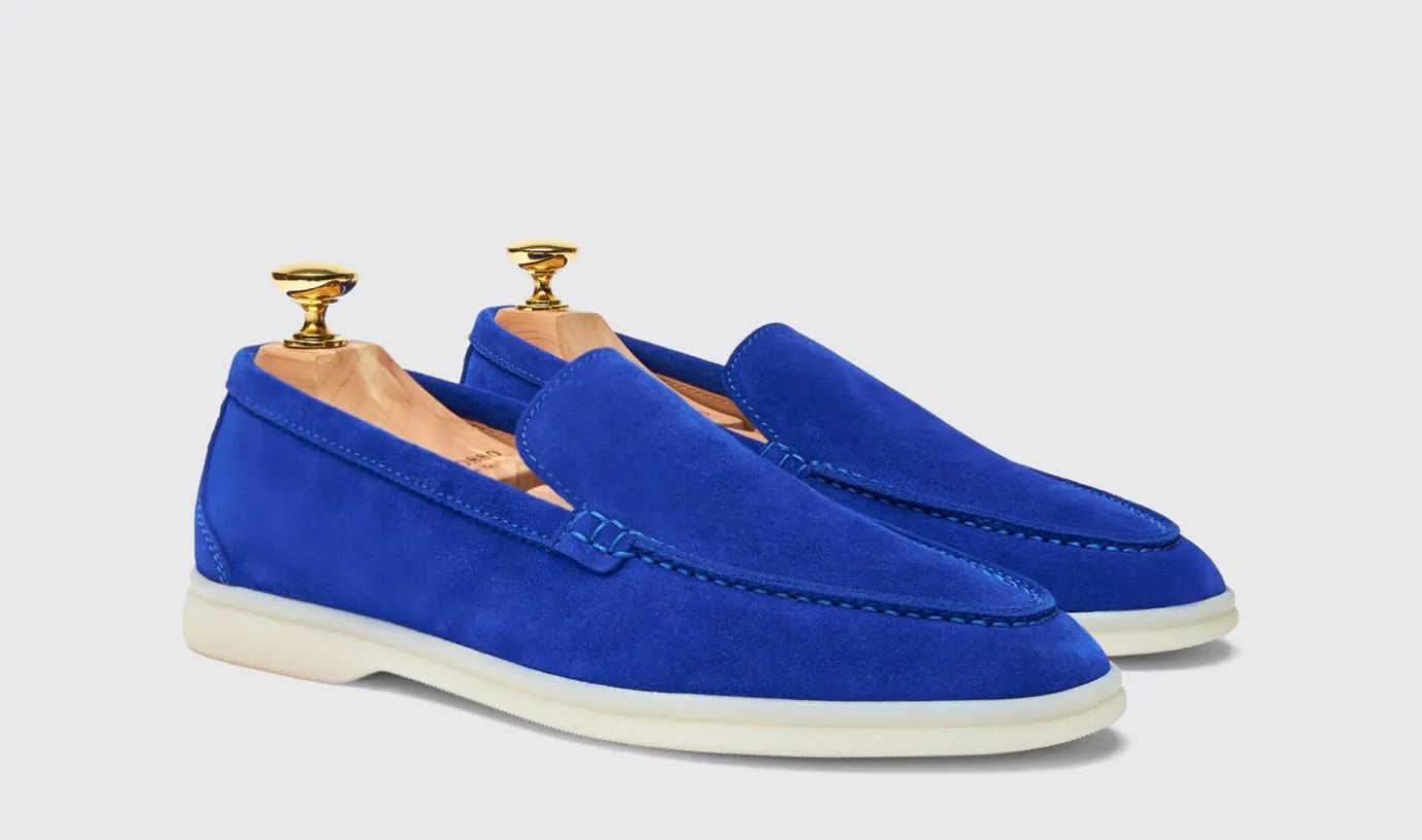 Frauen Scarosso Ludovica Electric Blue Wildleder