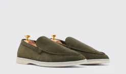 Manner Scarosso Ludovico Olive Wildleder