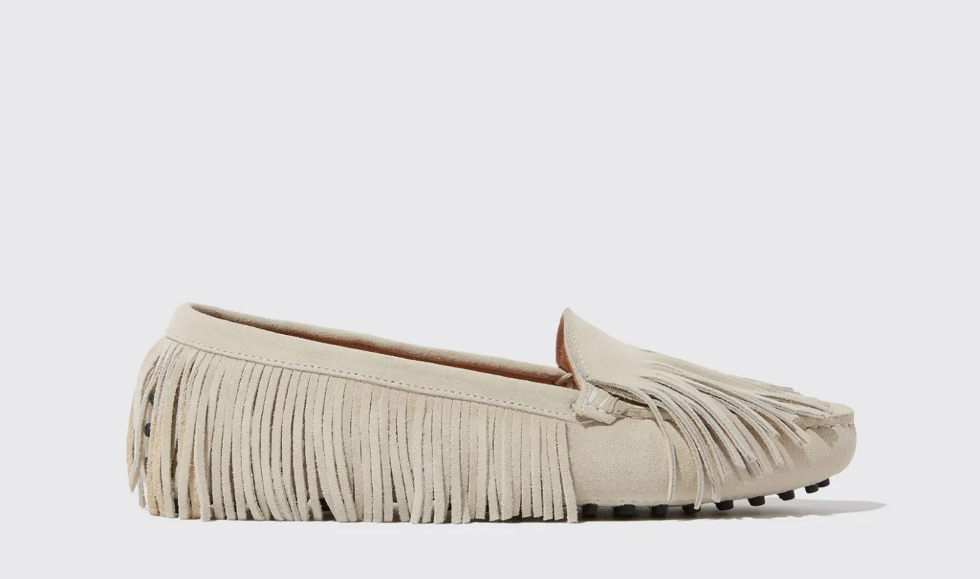 Frauen Scarosso Maya-Creme-Wildleder