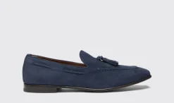 Manner Scarosso Rodolfo Blaues Wildleder