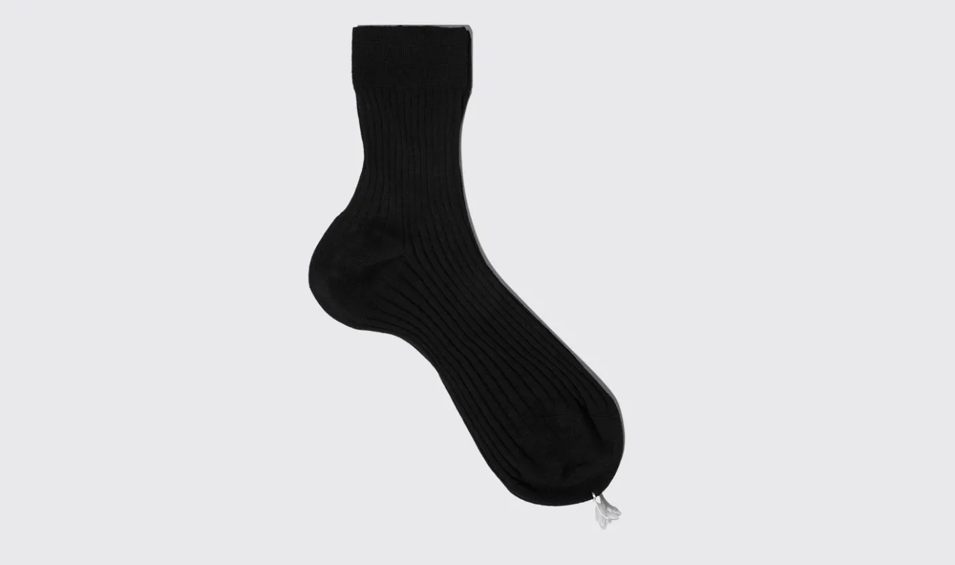 Frauen Scarosso Schwarze Baumwoll-Sockchen