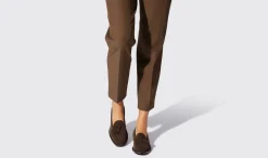 Frauen Scarosso Siennabraunes Wildleder