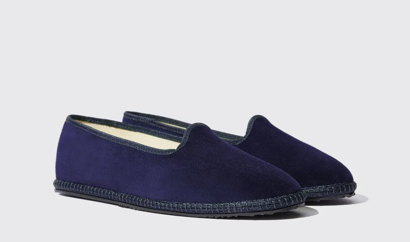 Manner Scarosso Valentino Blu Velluto