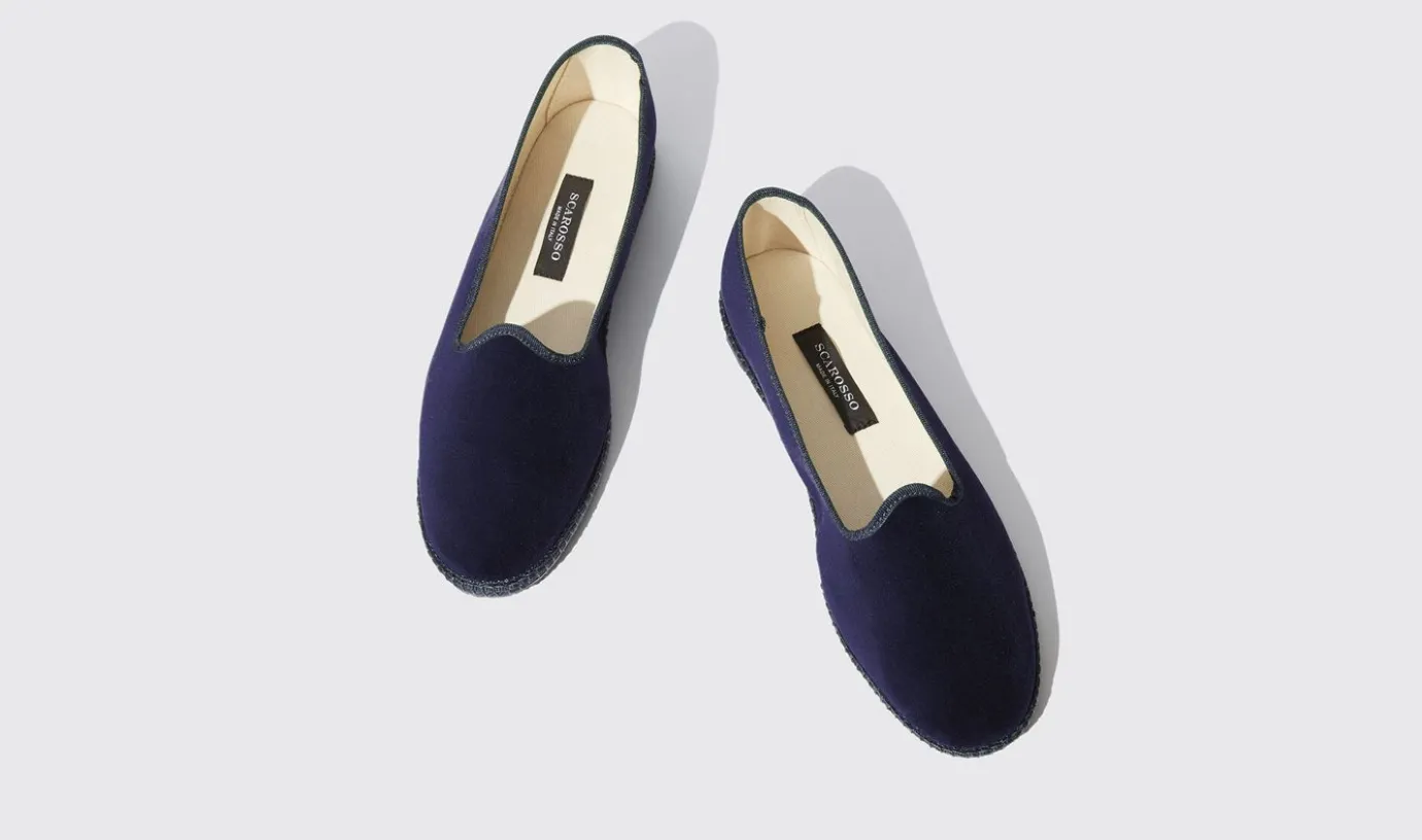 Manner Scarosso Valentino Blu Velluto