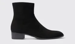 Manner Scarosso Warren Schwarzes Wildleder