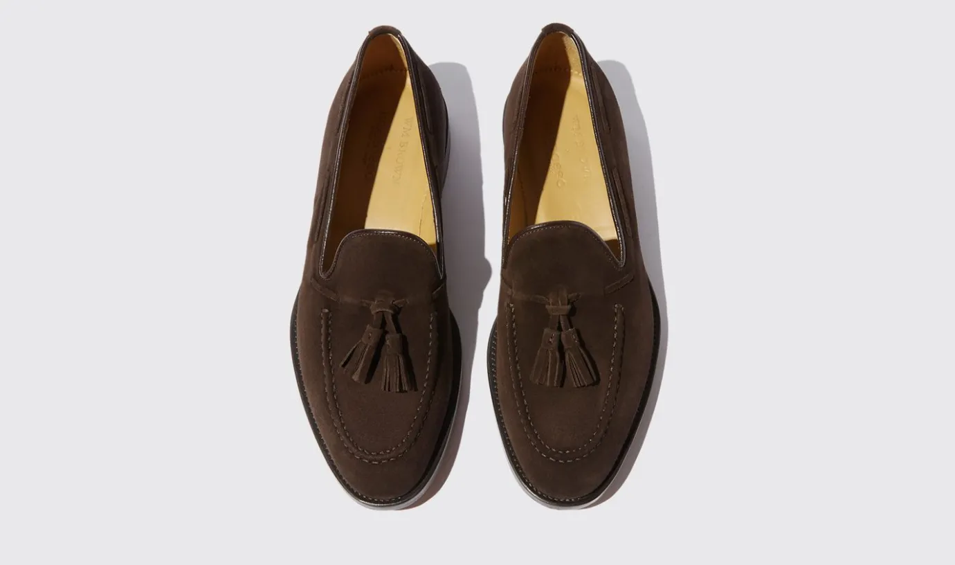 Manner Scarosso William Brown Wildleder